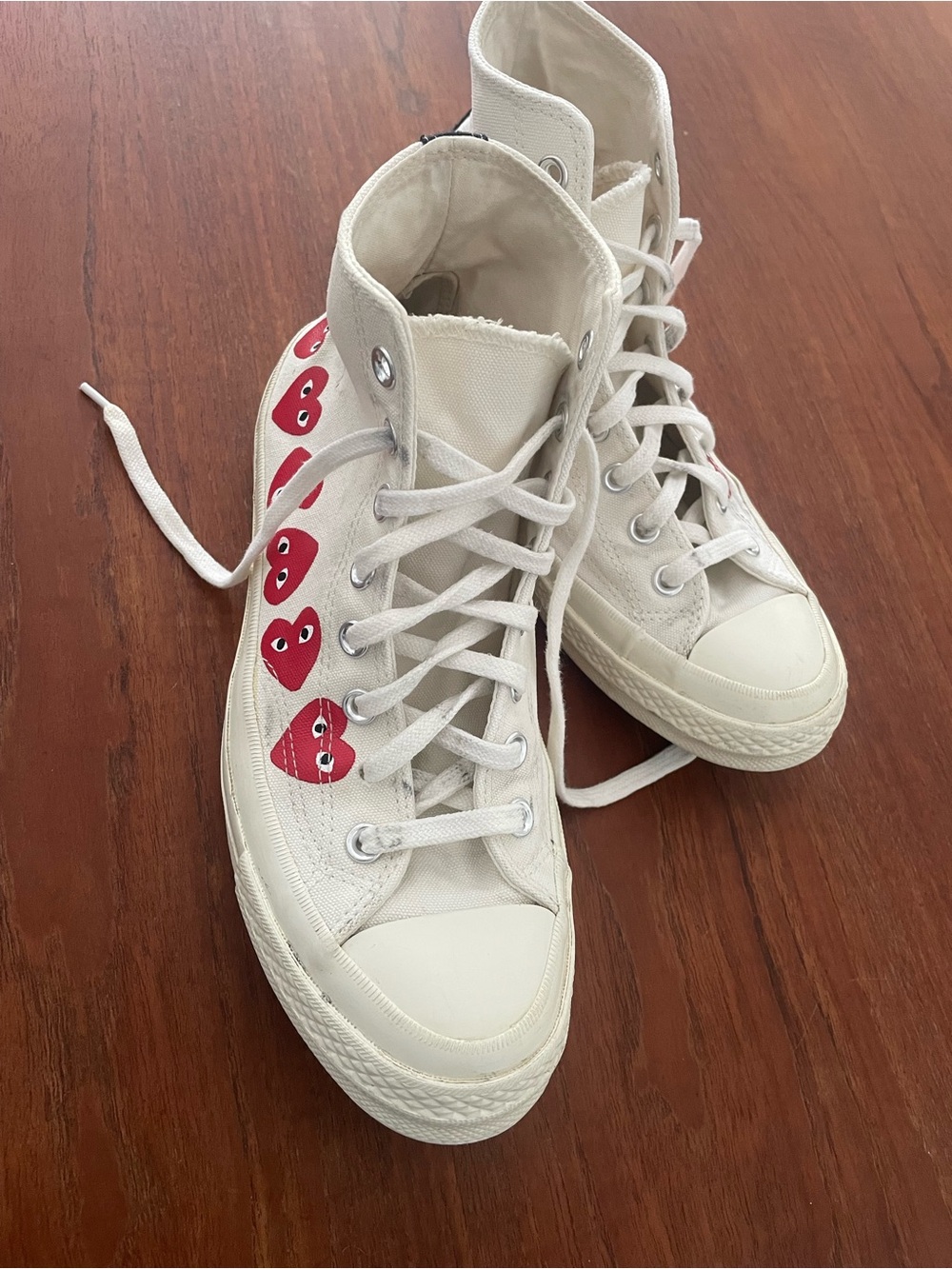 Comme des Garçons Play x Converse Canvas High Top Sneakers